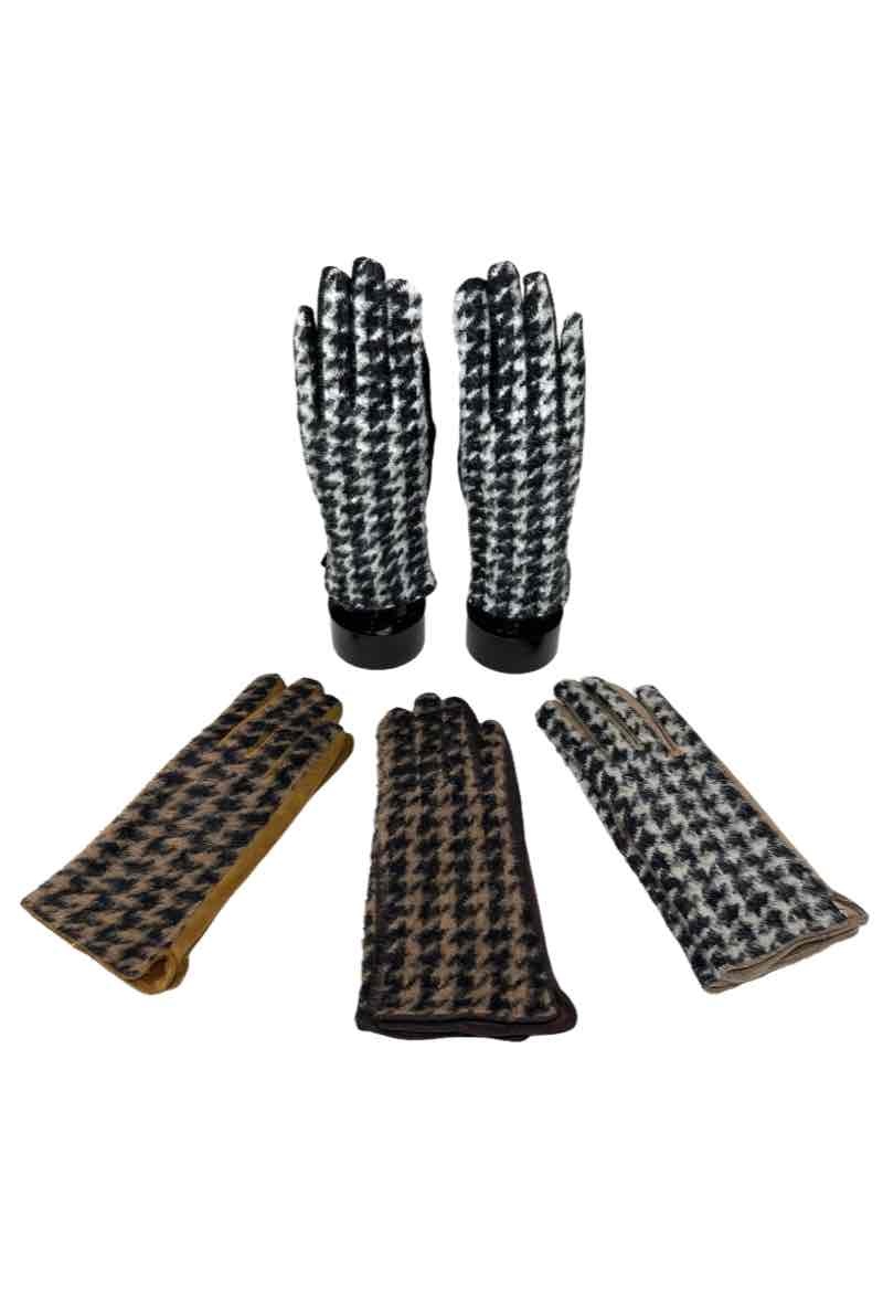 Grossiste DH DIFFUSION - Gants velours Femme Tactile Doublure Fourrure - Couleurs Mélangées - TU