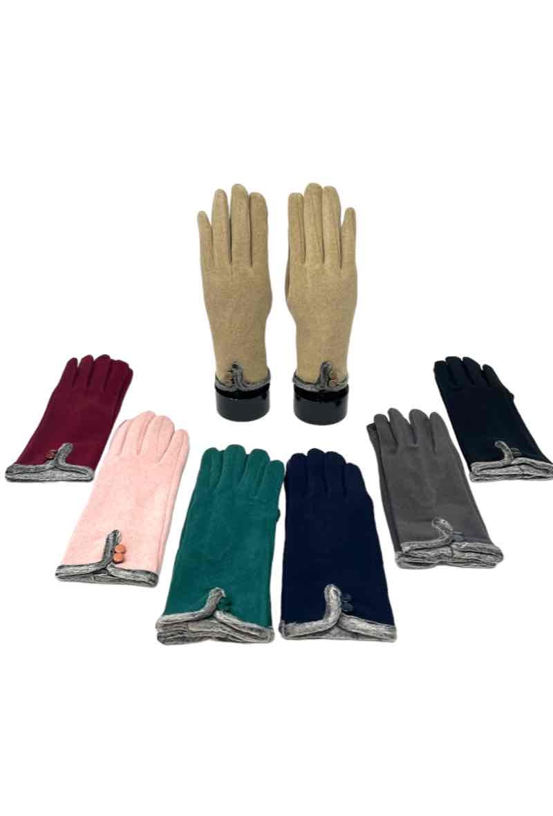 Grossiste DH DIFFUSION - Gants Femme Tactile Fine Fausse Fourrure Doublure faux fur