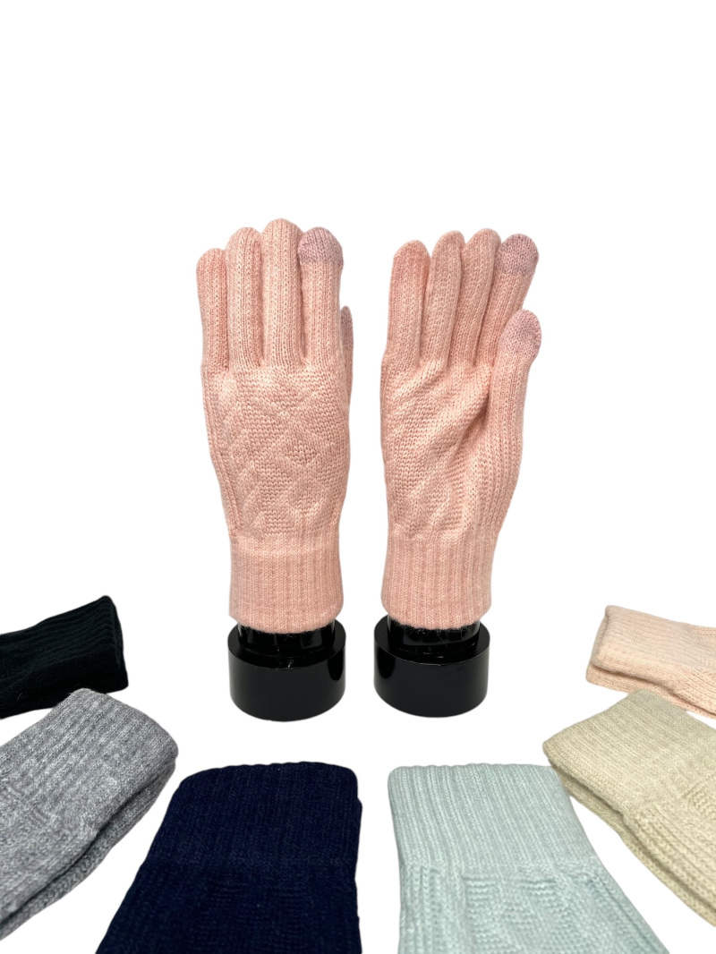 Mayorista DH DIFFUSION - Guantes suaves con pantalla táctil para mujeres y adolescentes: elásticos y extra cálidos