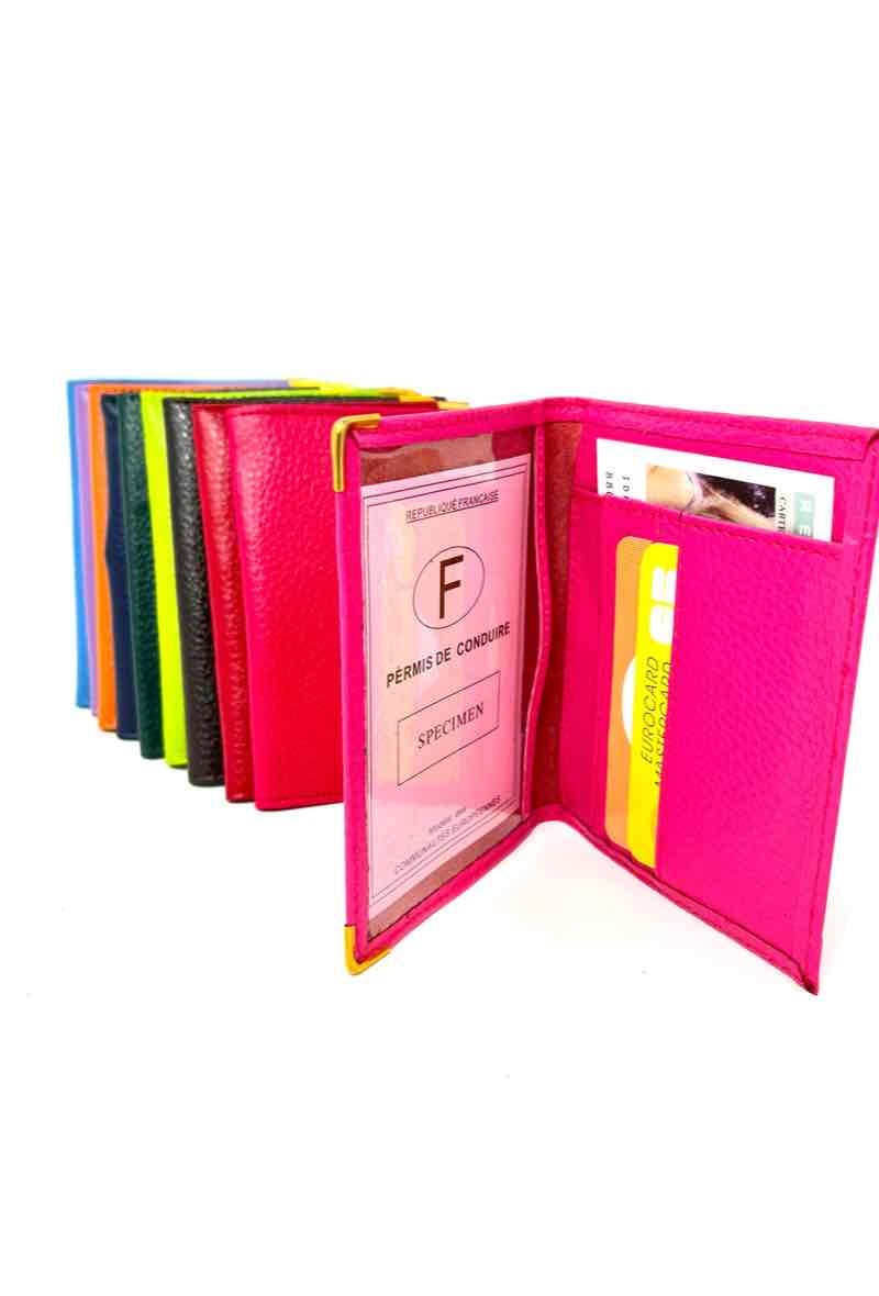 Porte-carte Cuir Femme Rouge - Titulaire Permis - Fait Main UK - Neuf Sans étiquette