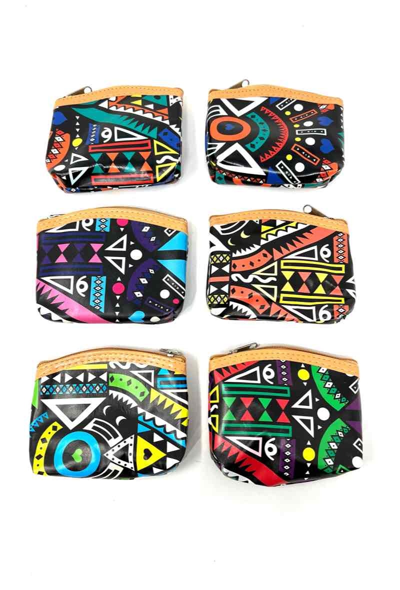 Grossiste DH DIFFUSION - Porte-monnaie Hieroglyphe Noir