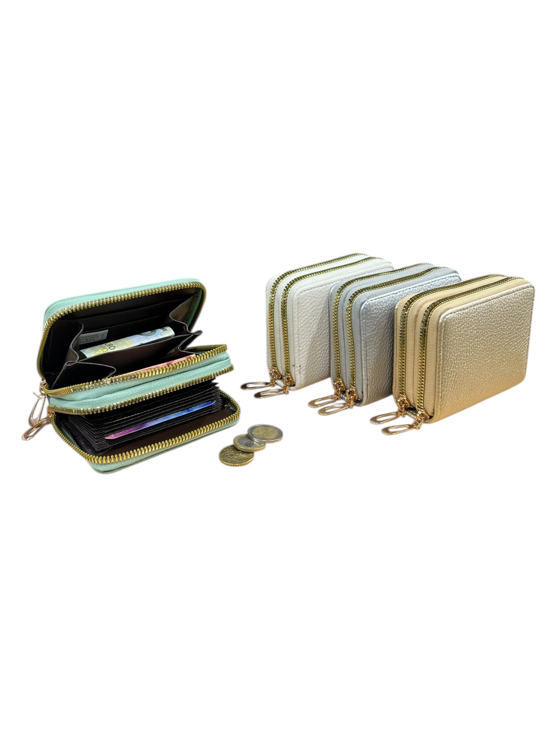 Wholesaler DH DIFFUSION - Double compartment Women's Wallet Multi-card Cash