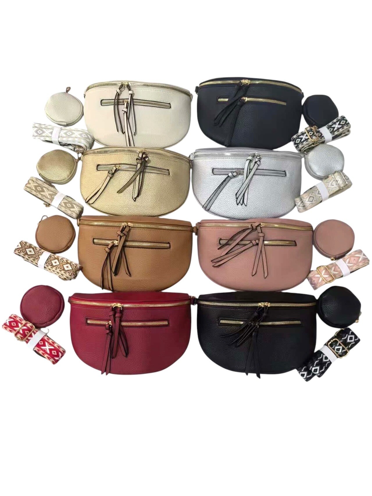 Grossiste DH DIFFUSION - Sac Banane Grainé - Bandoulière Large 4cm - Confort Tendance Pratique