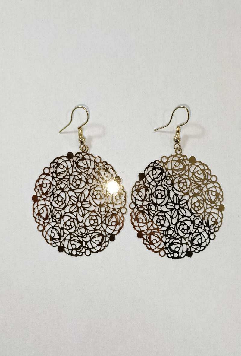 Grossiste Diamond - BOUCLE D'OREILLE ACIER ROND ROSE