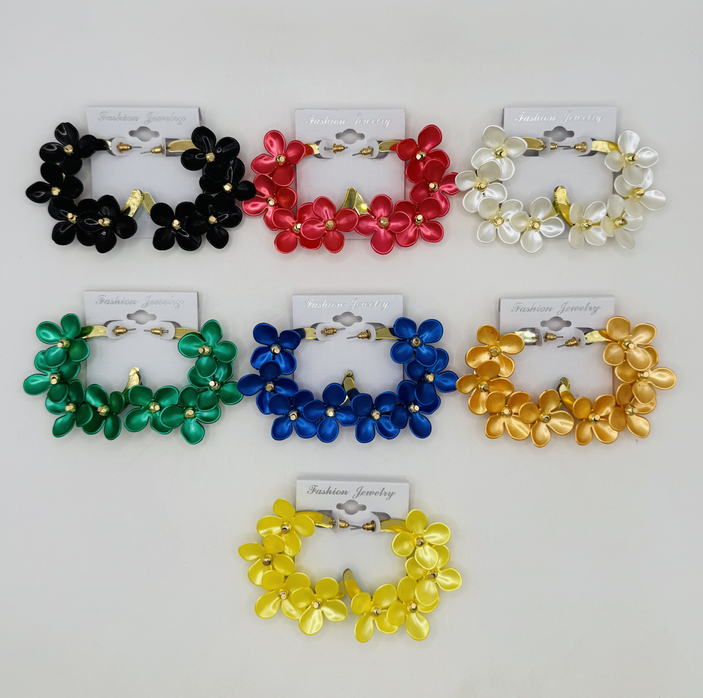 Mayorista Diamond - Juego de pendientes florales