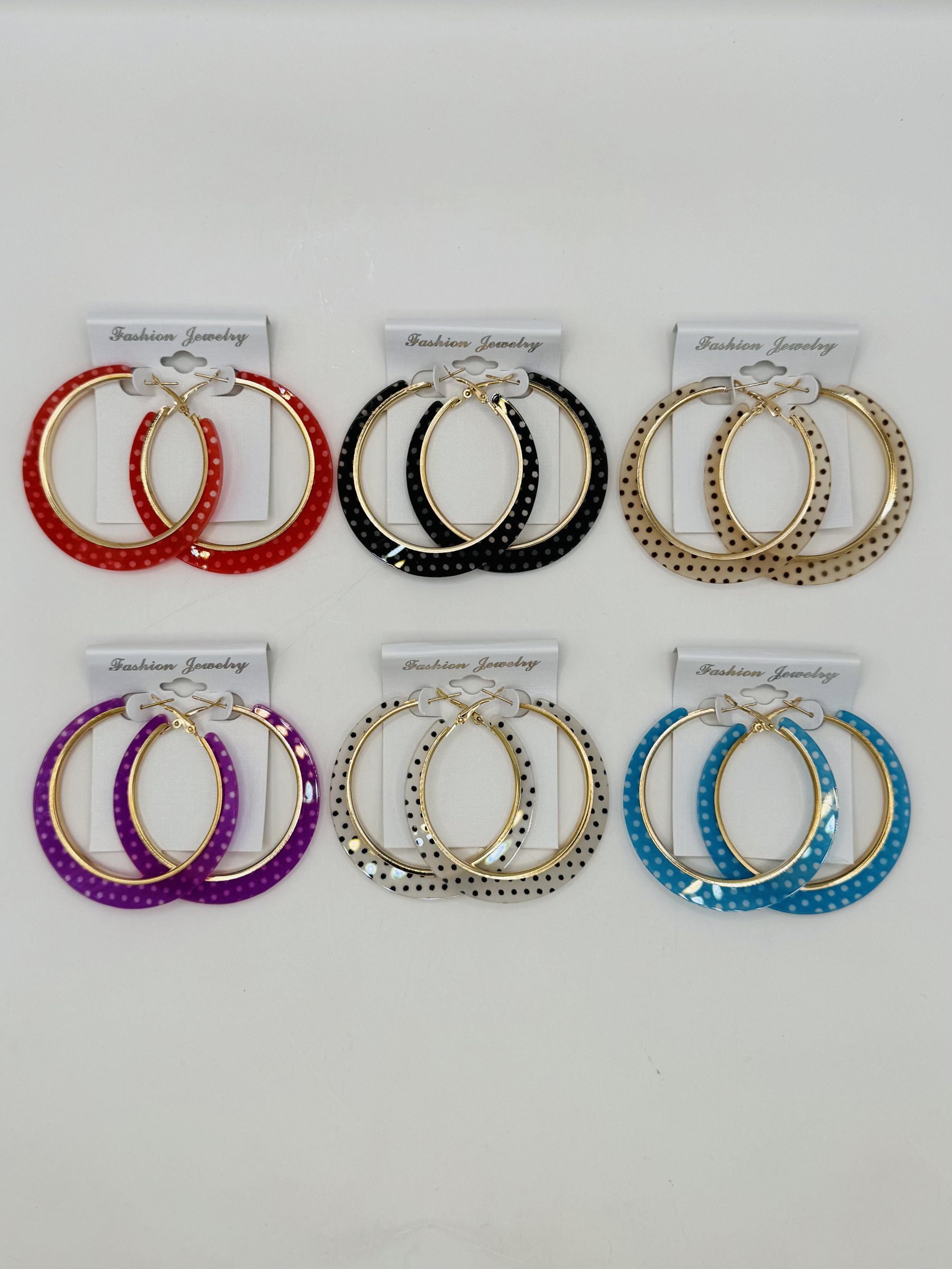 Mayorista Diamond - Juego de aros con lunares