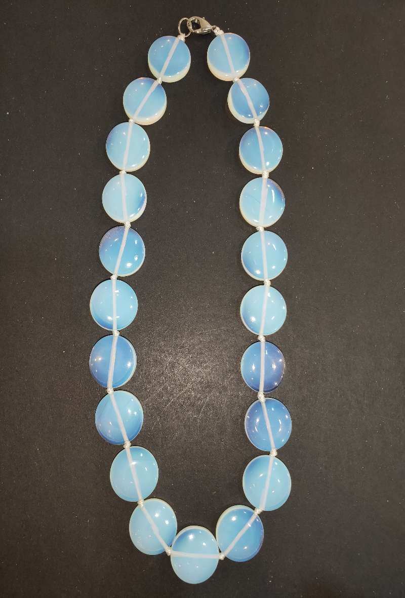 Grossiste Diamond - COLLIER OPALINE ROND PLAT