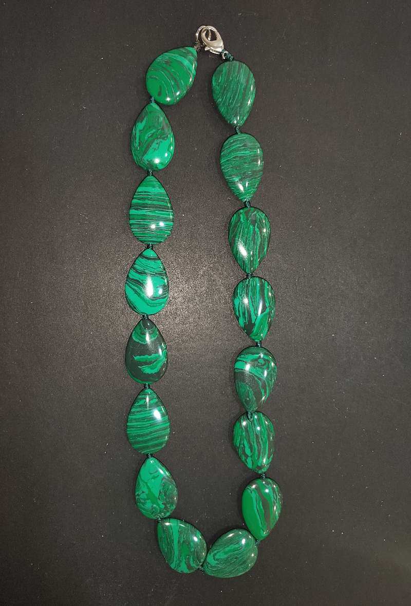 Grossiste Diamond - COLLIER MALACHITE GOUTTE