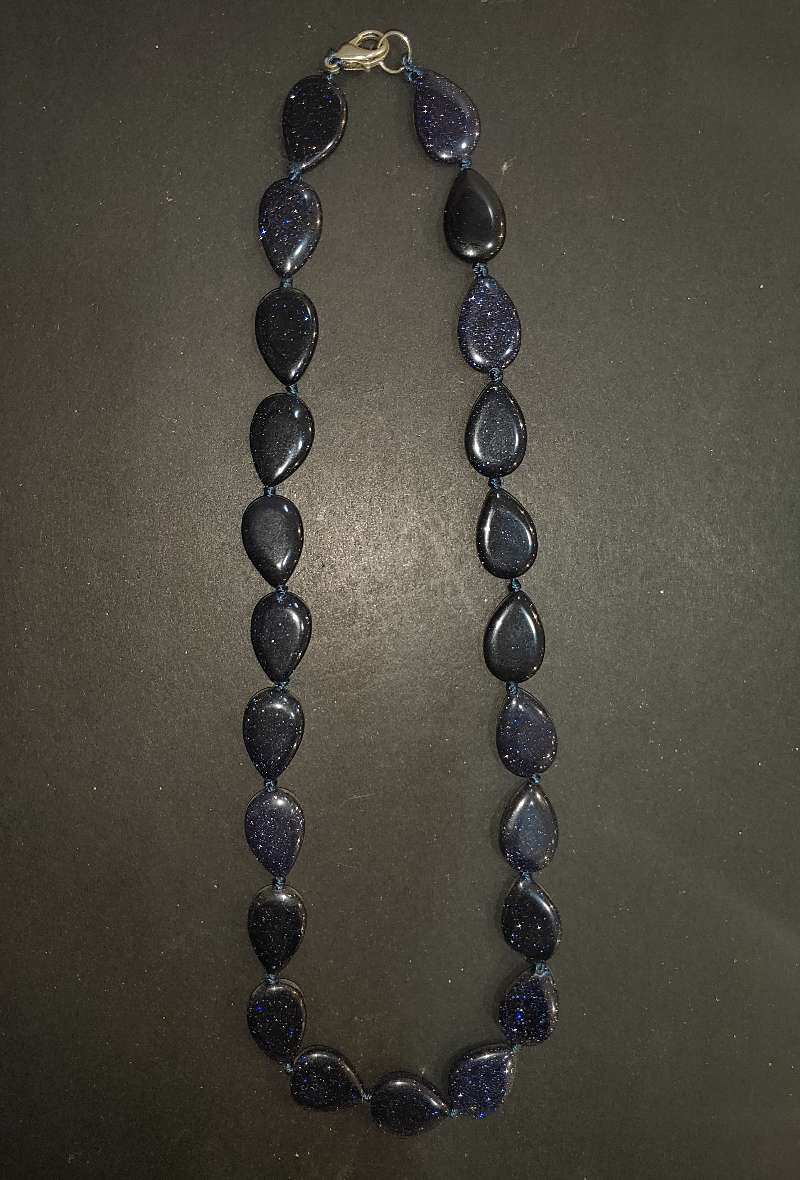 Grossiste Diamond - COLLIER PIERRE DE SOLEIL BLEUE GOUTTE