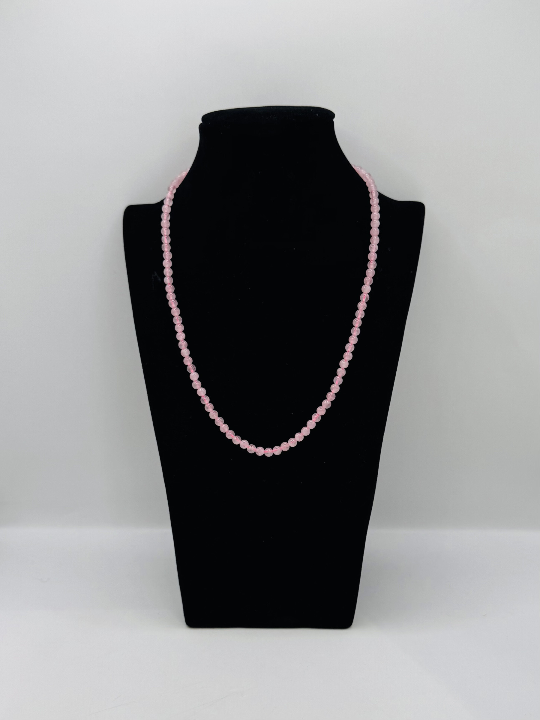 Grossiste Diamond - Collier quartz rose boule rond