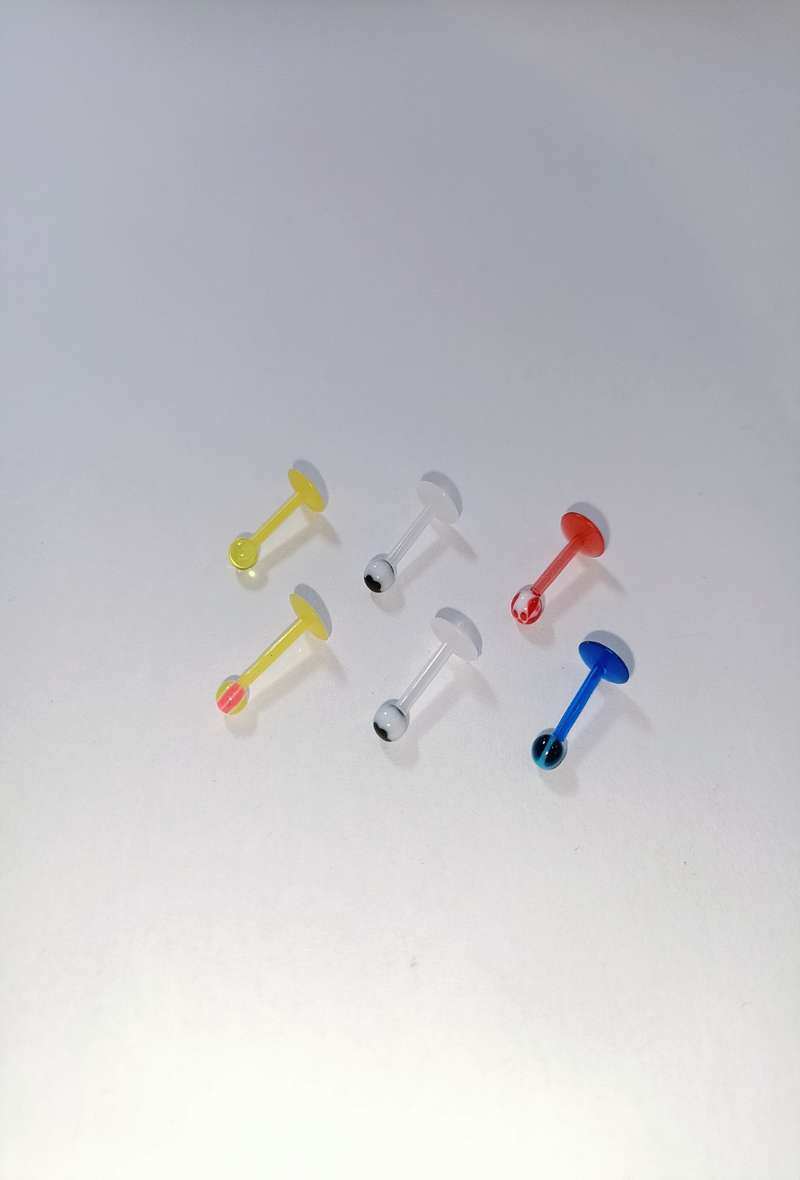 Grossiste Diamond - PIERCING LABRET BOULE PLASTIQUE