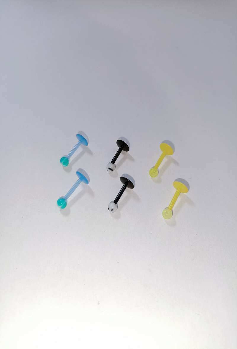 Grossiste Diamond - PIERCING LABRET BOULE PLASTIQUE