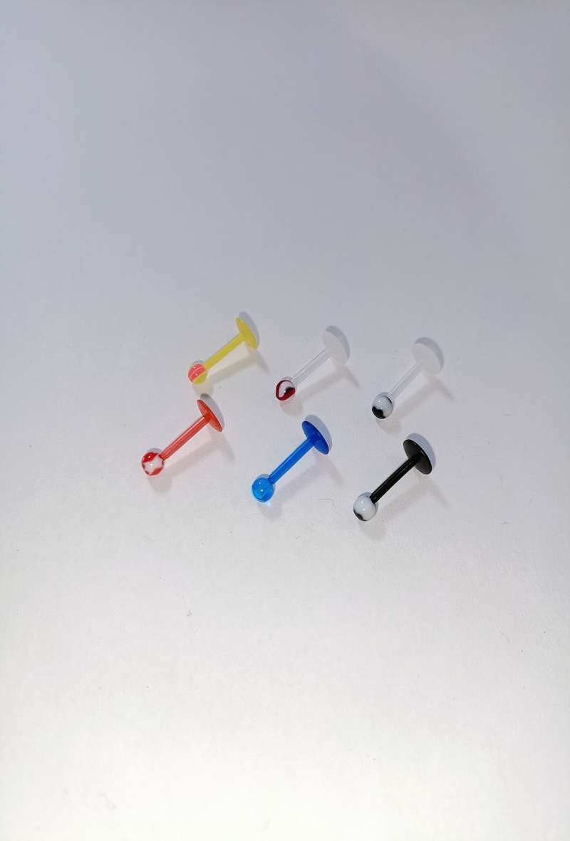 Grossiste Diamond - PIERCING LABRET BOULE PLASTIQUE