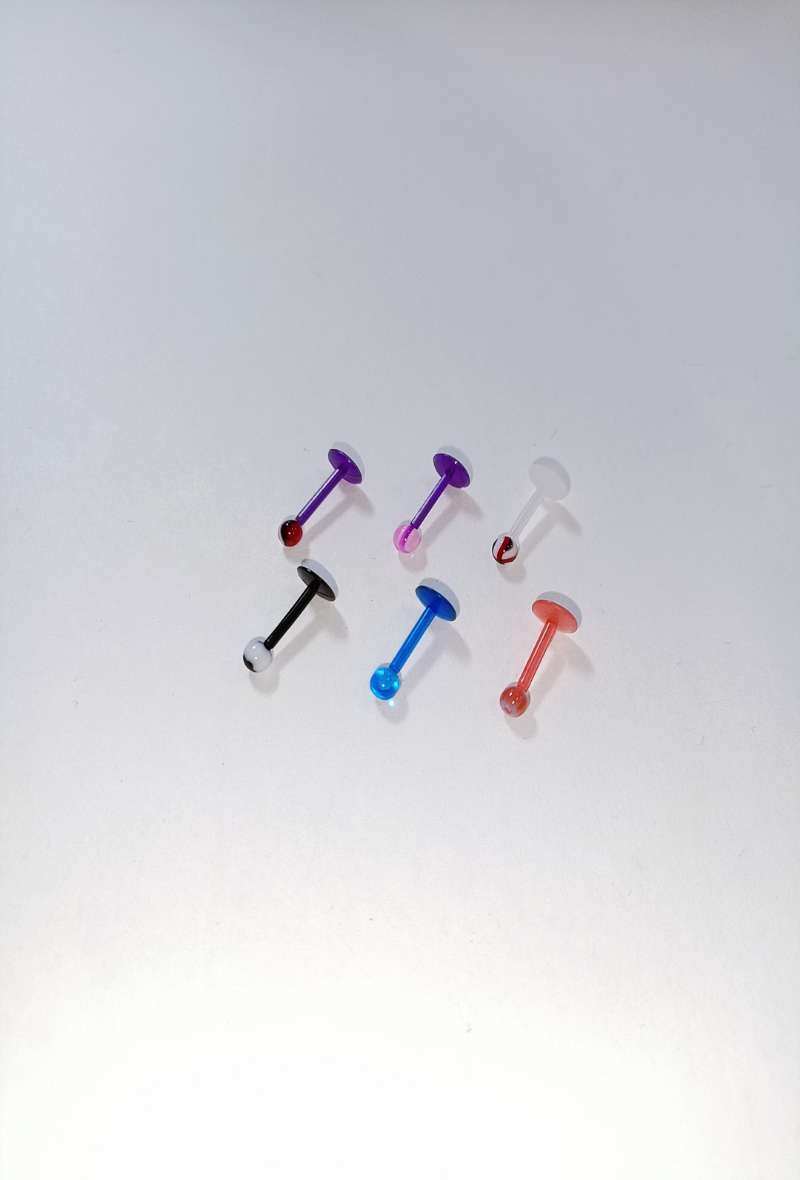 Grossiste Diamond - PIERCING LABRET BOULE PLASTIQUE