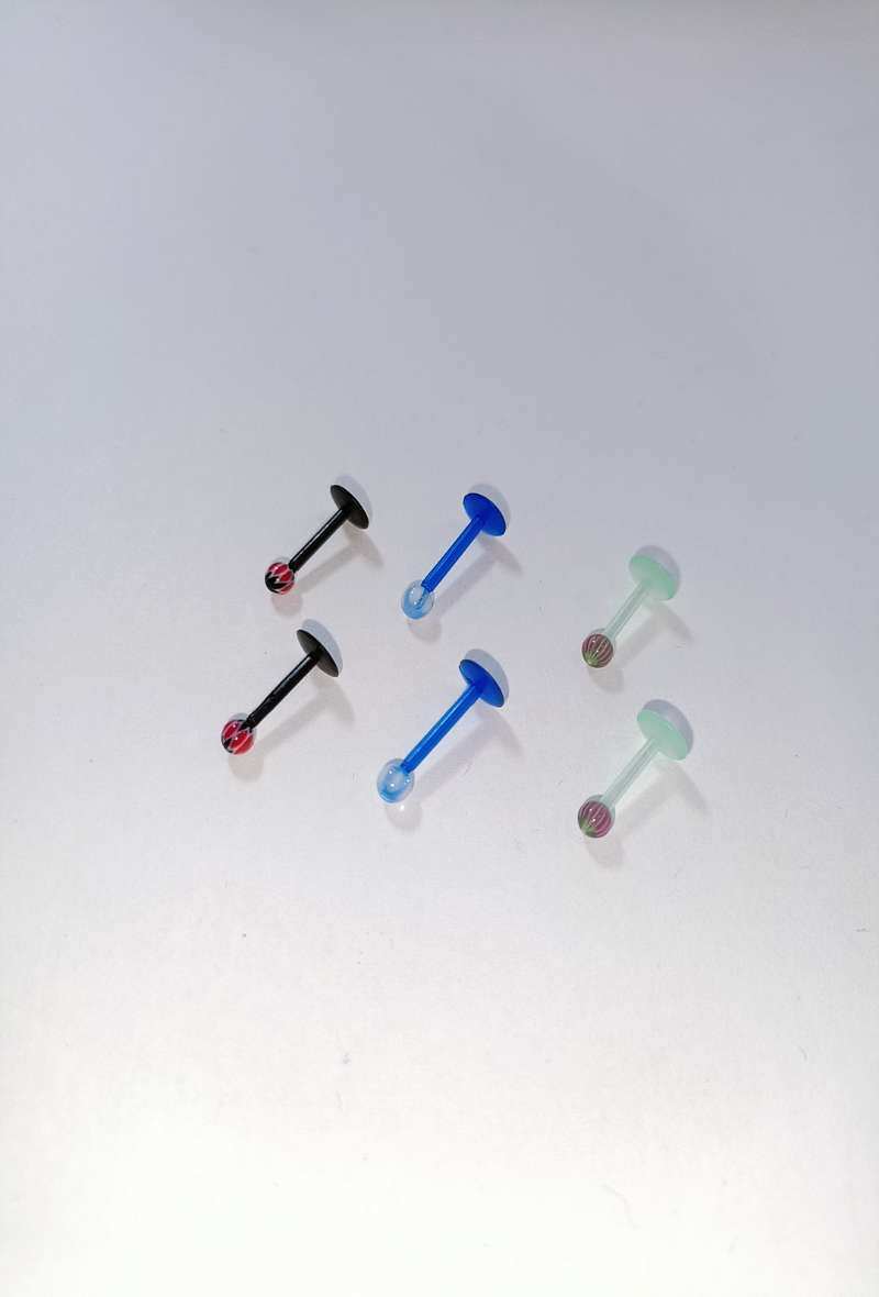 Grossiste Diamond - PIERCING LABRET BOULE PLASTIQUE