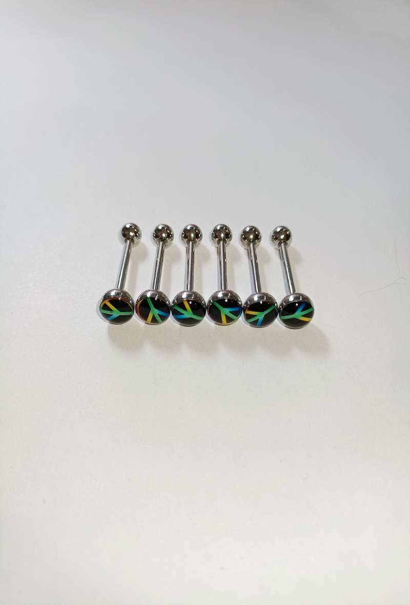 Grossiste Diamond - PIERCING LANGUE PEACE AND LOVE