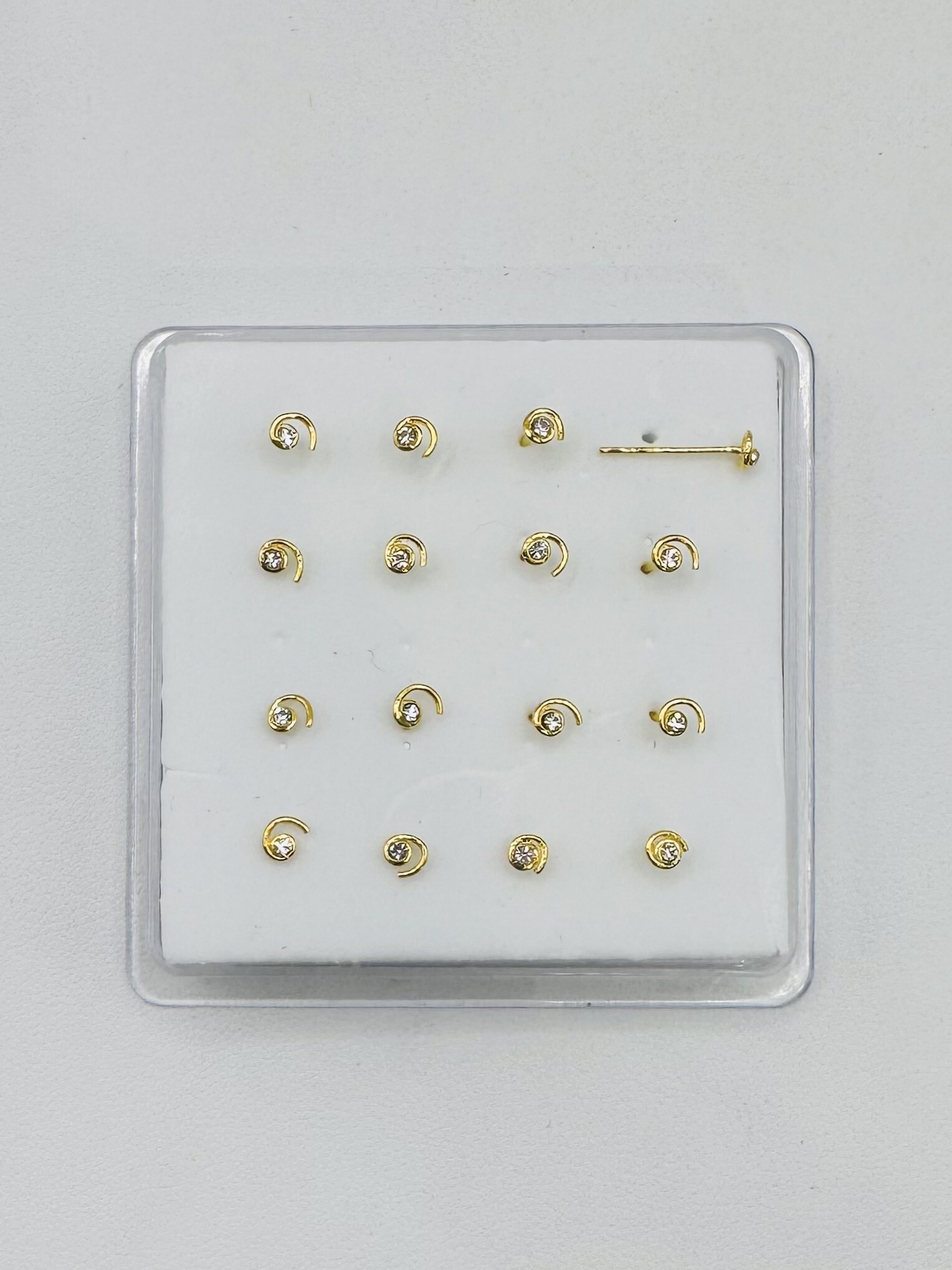 Großhändler Diamond - Spiral-Nasenpiercing mit Strass