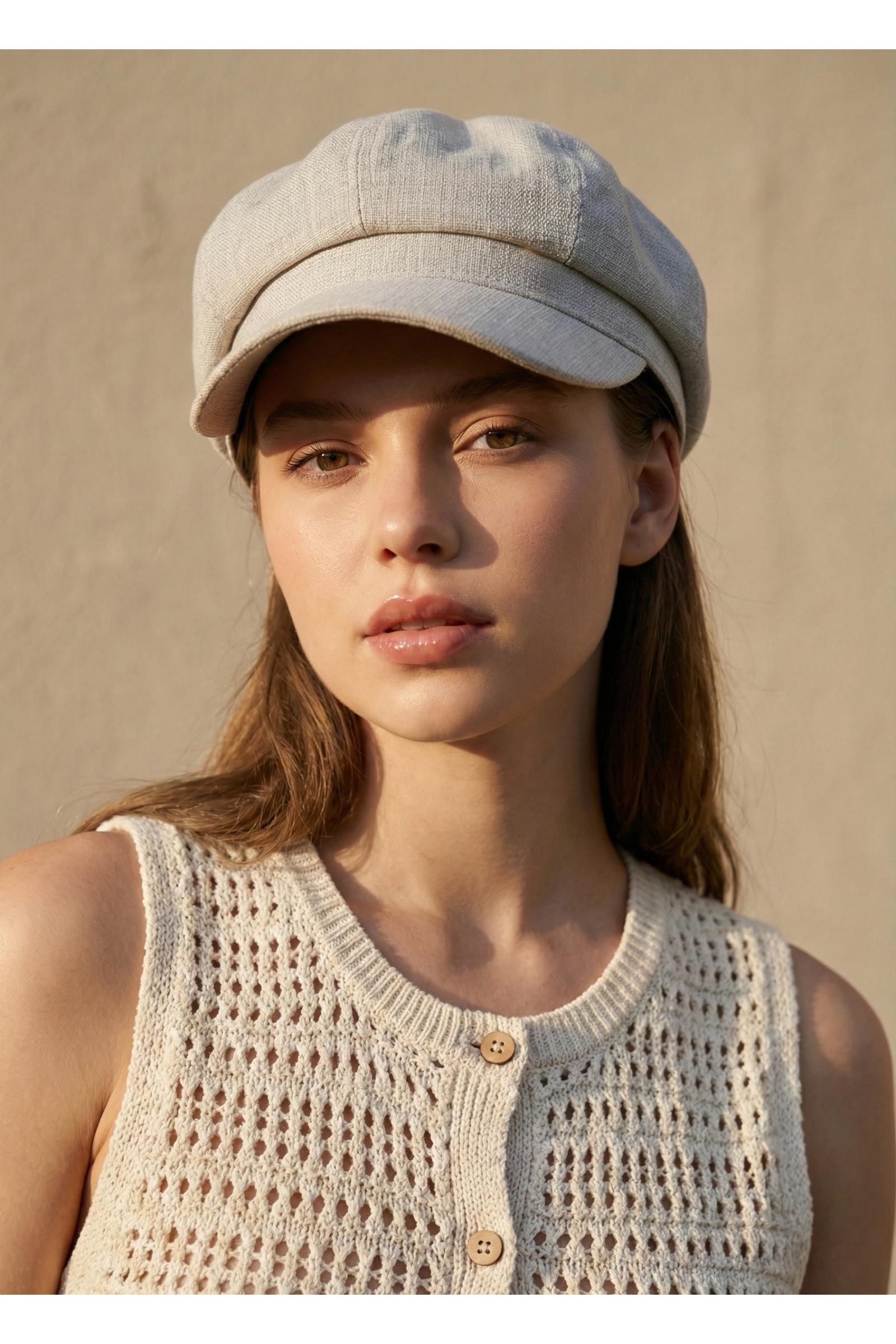 Wholesaler DIANA&CO - Linen blend visor cap