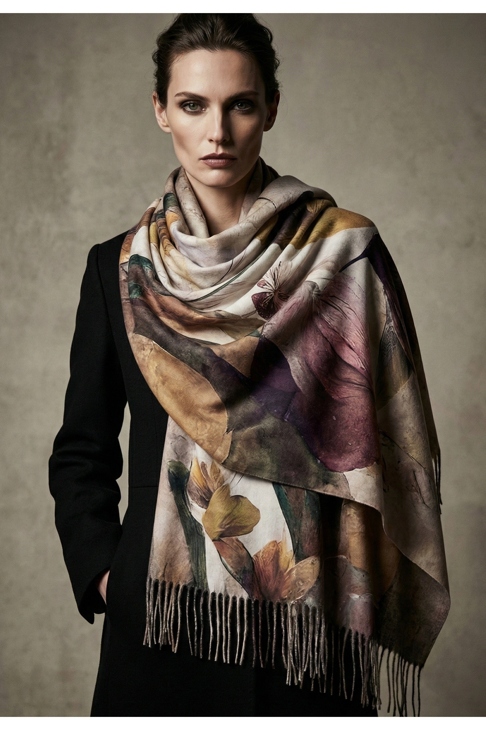 Wholesaler DIANA&CO - FLORAL PATTERN SCARF