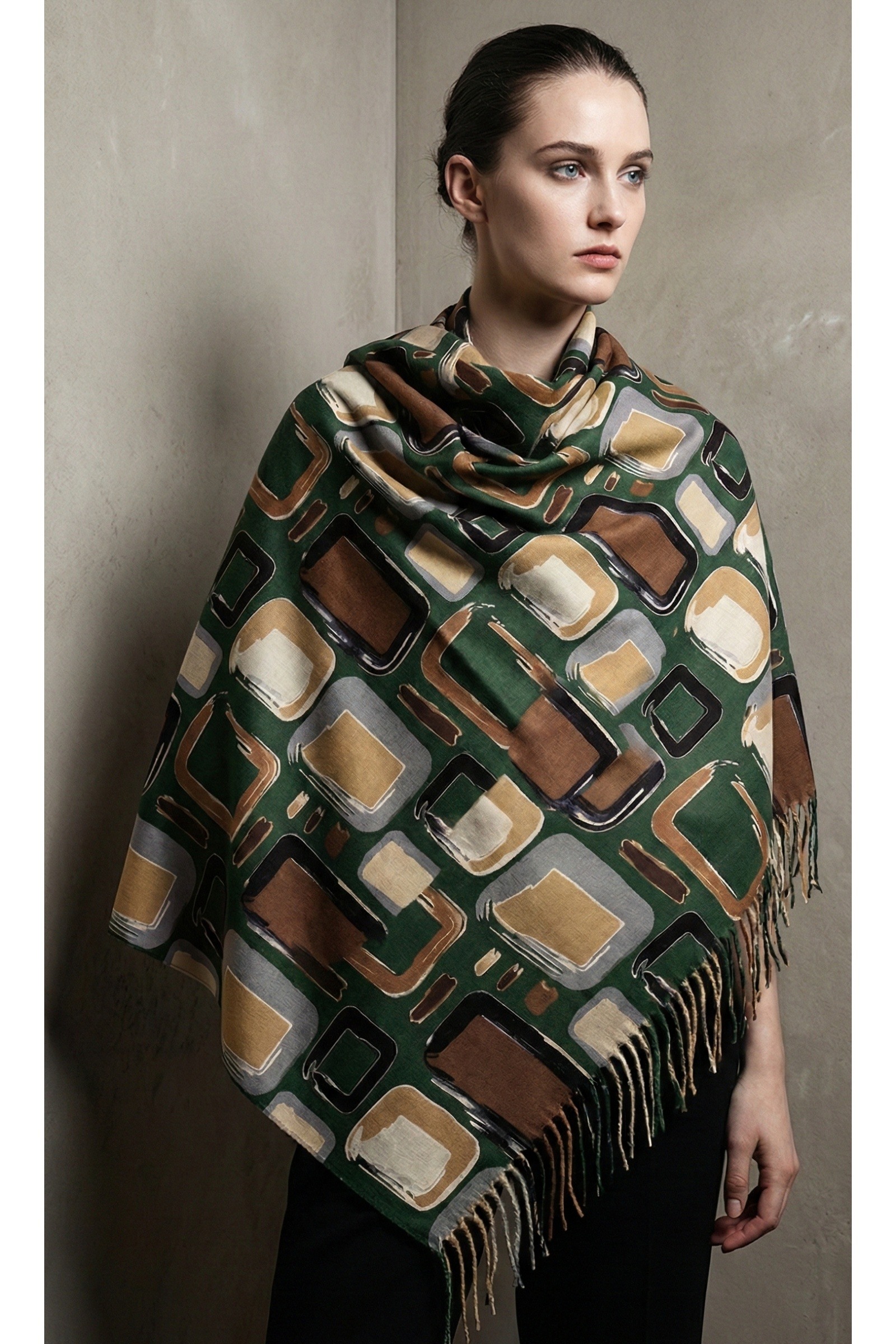 Wholesaler DIANA&CO - SCARF WITH GEOMETRIC PATTERN