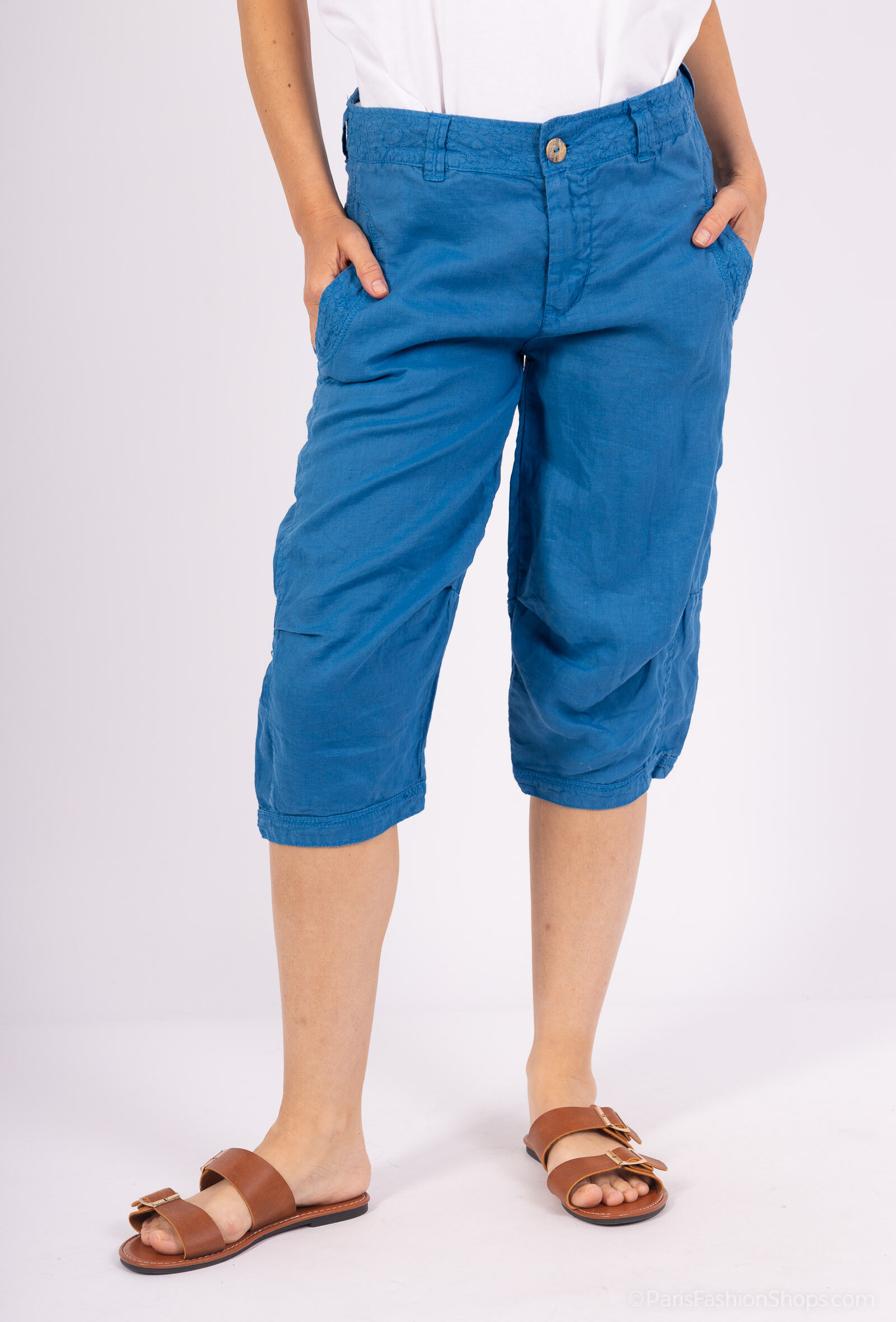 Grossiste DIVA TEX LINEN - PANTACOURT EN 100%LIN