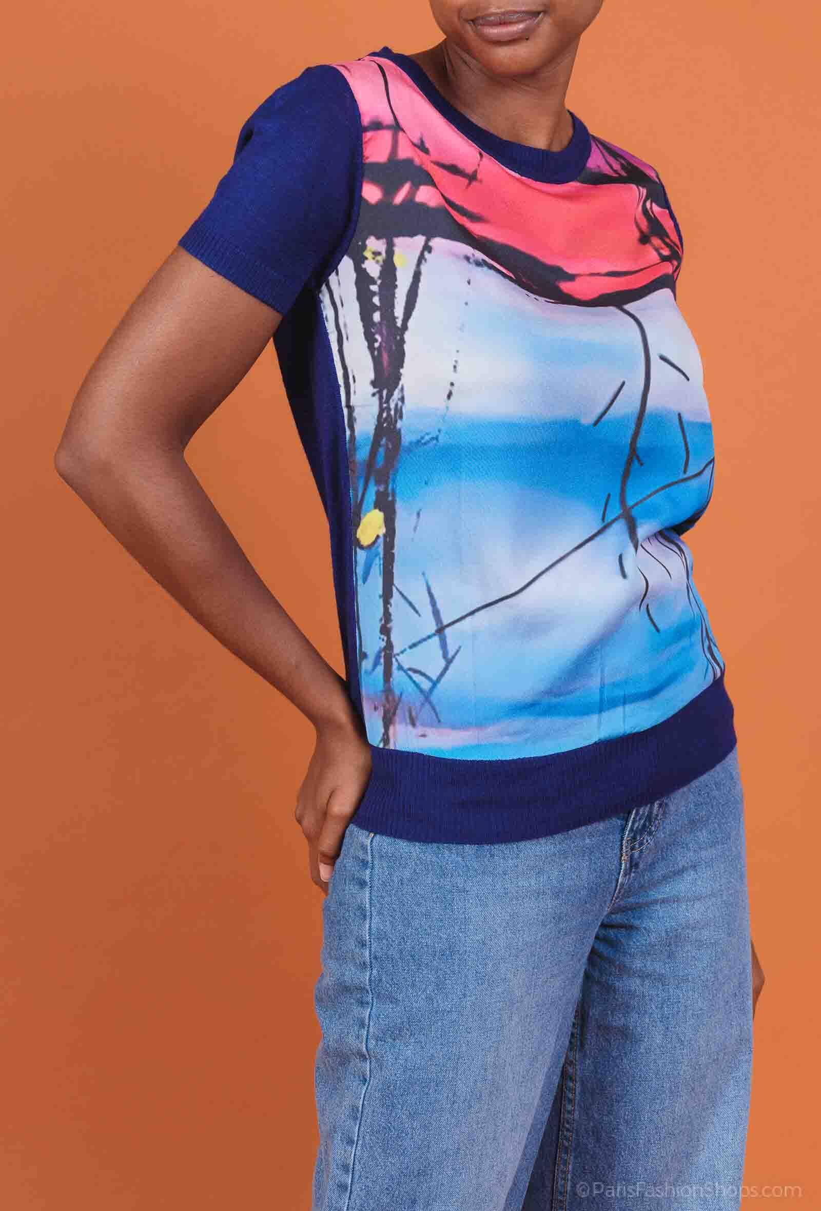 Grossiste DIVA TEX PULLOVER - Tee-shirt manche courte à motifs