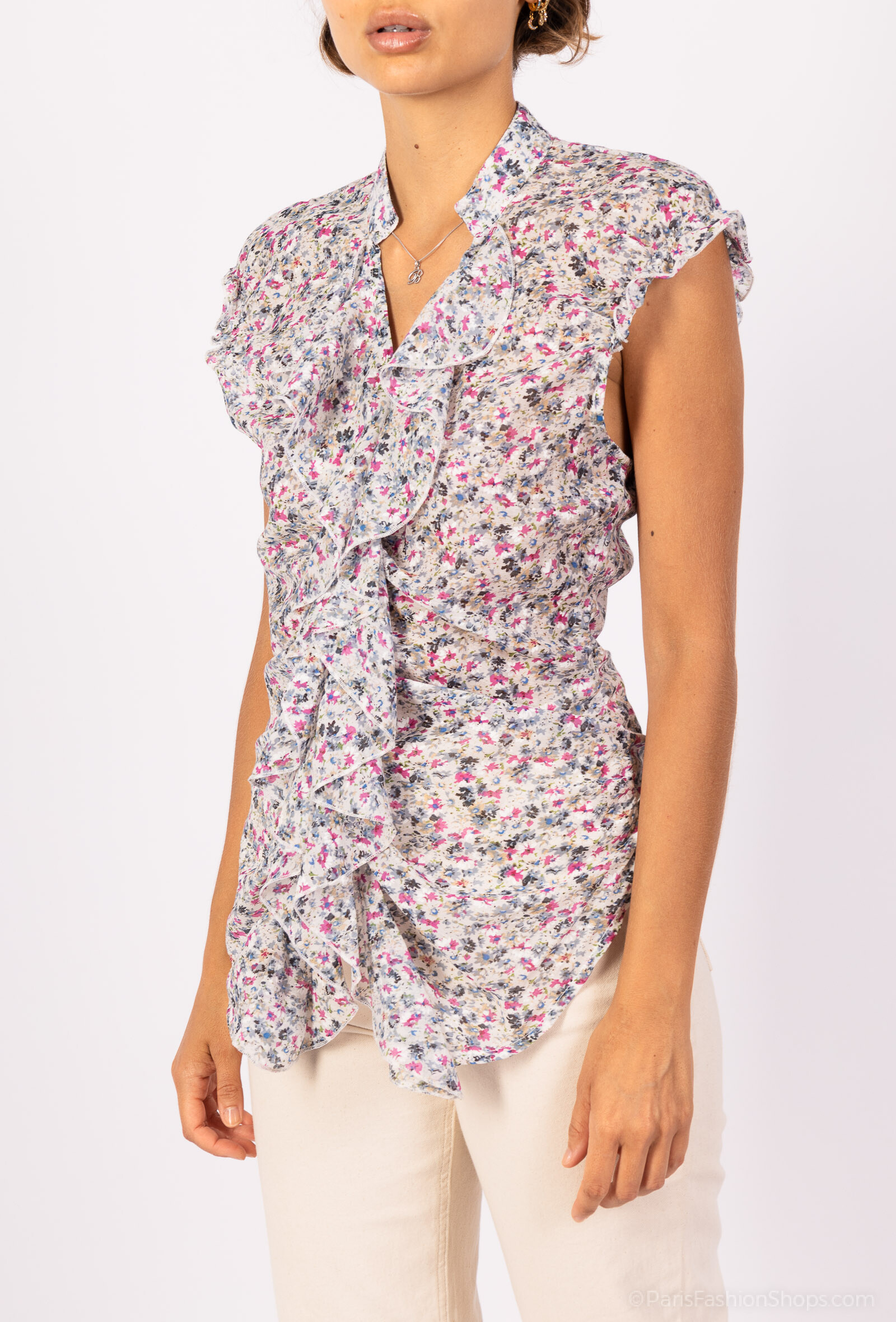Wholesaler DIVA TEX - Light and flowy floral blouse