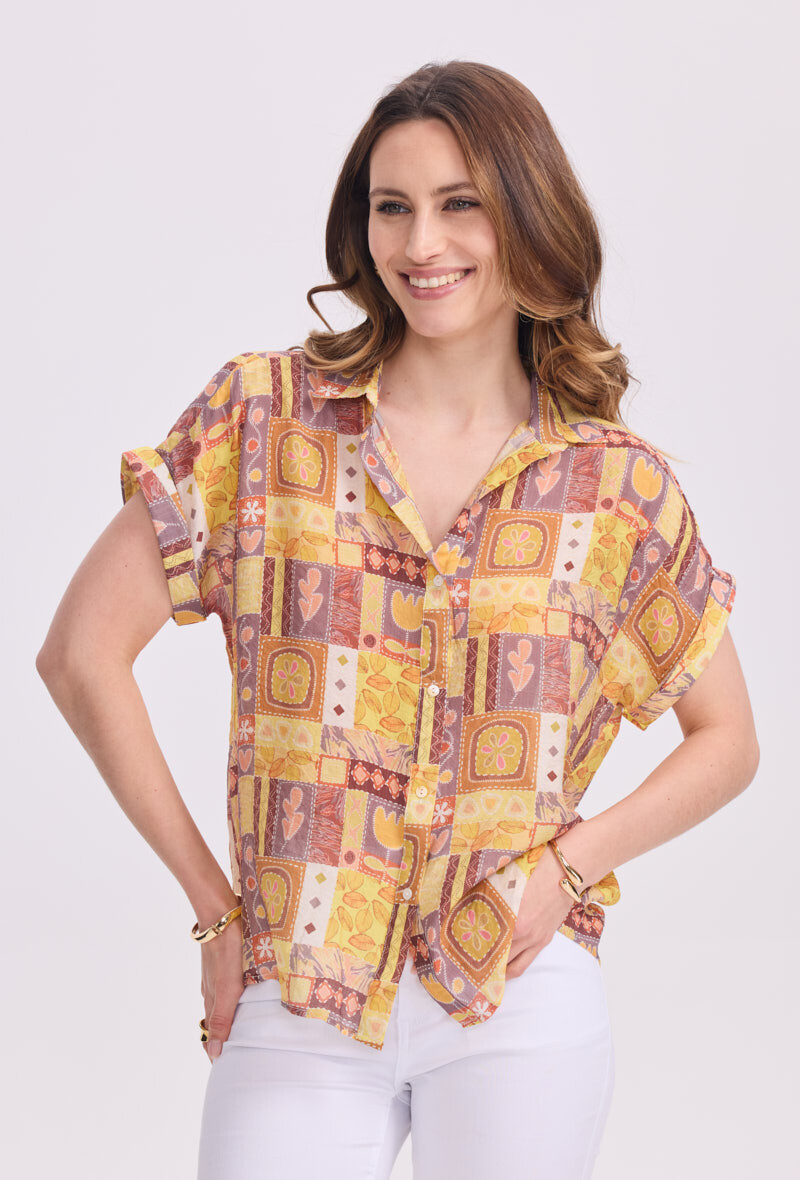 Großhändler DIVA TEX - Kurzarmhemd mit Druck