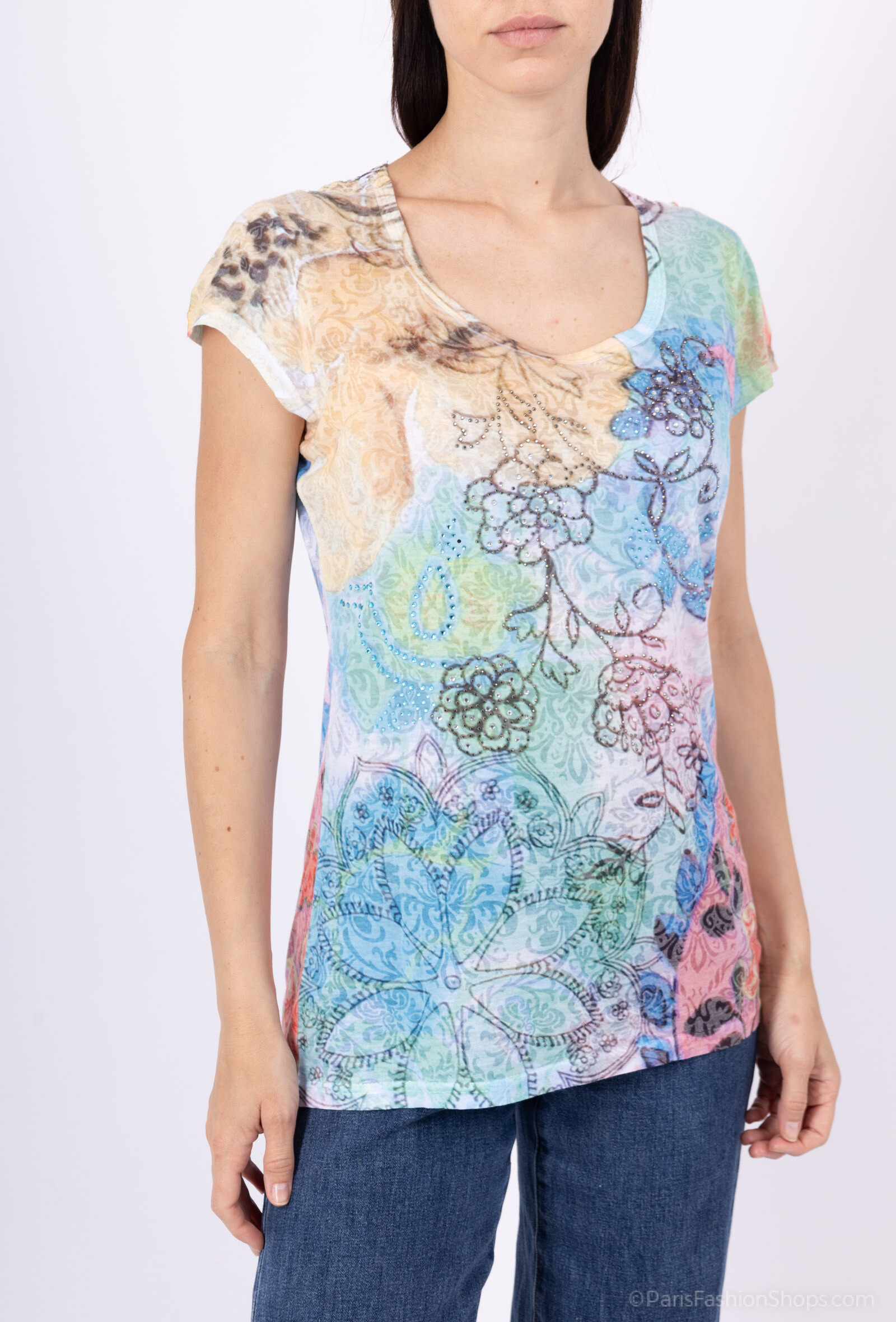 Wholesaler DIVA TEX T-SHIRT - Patterned T-shirts, mixed color pack