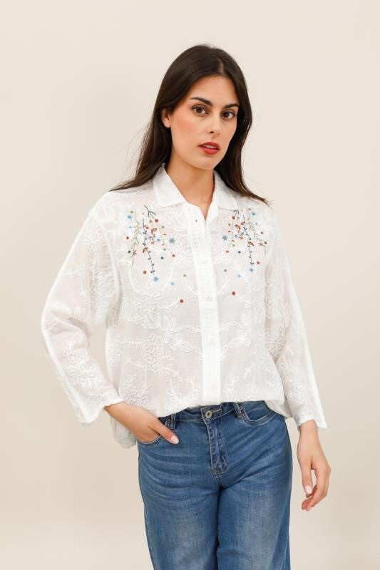 Mayorista Dix-onze - Camisa bordada 100% algodón