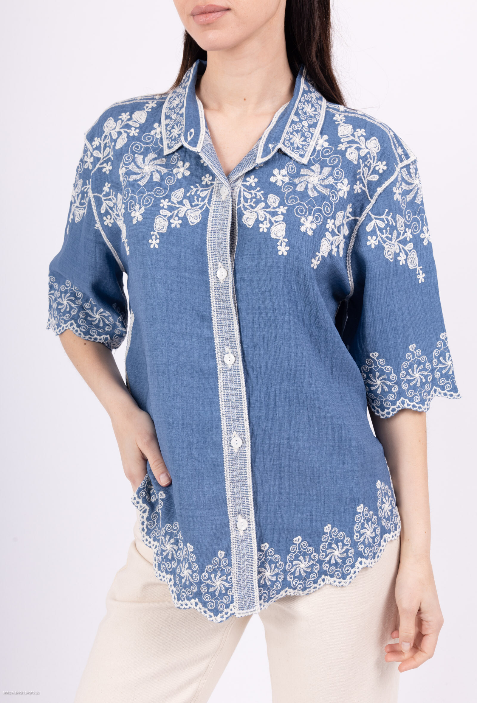 Grossista Dix-onze - Camicia ricamata
