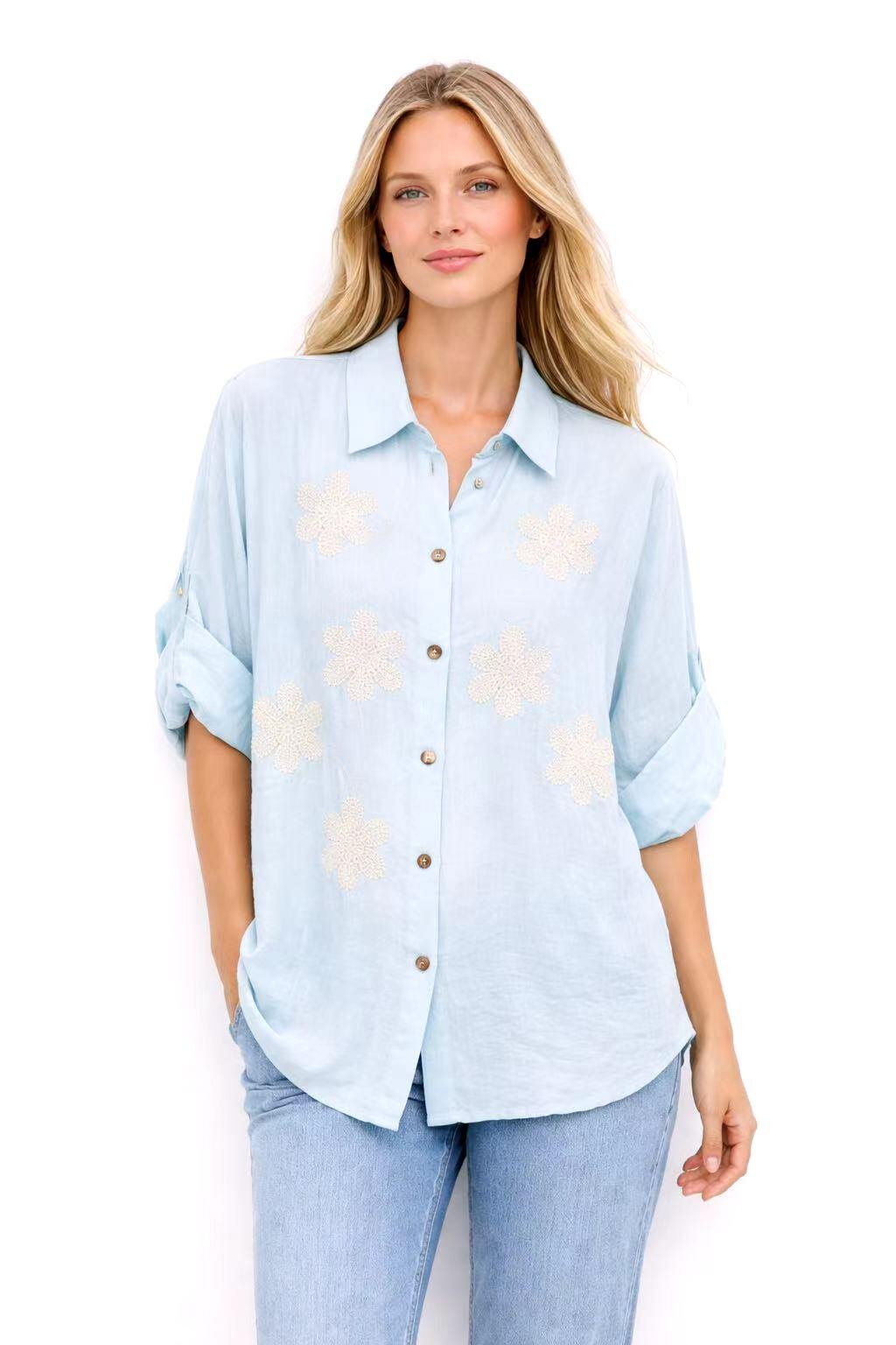 Mayorista Dix-onze - Camisa amplia con estampado floral