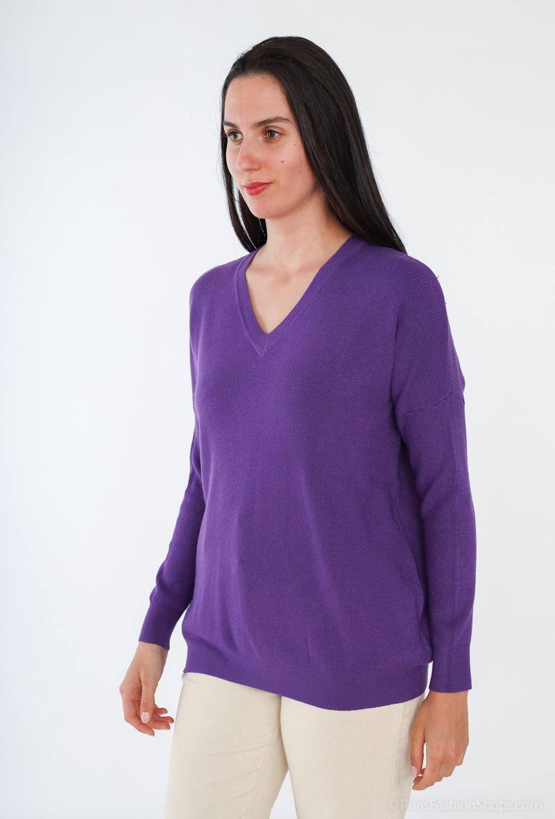 Grossista Dix-onze - Maglione oversize con scollo a V