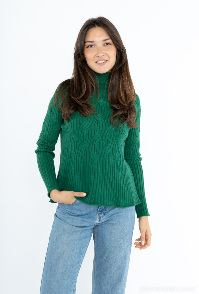 Großhändler Dix-onze - Übergroßer Pullover mit V-Ausschnitt