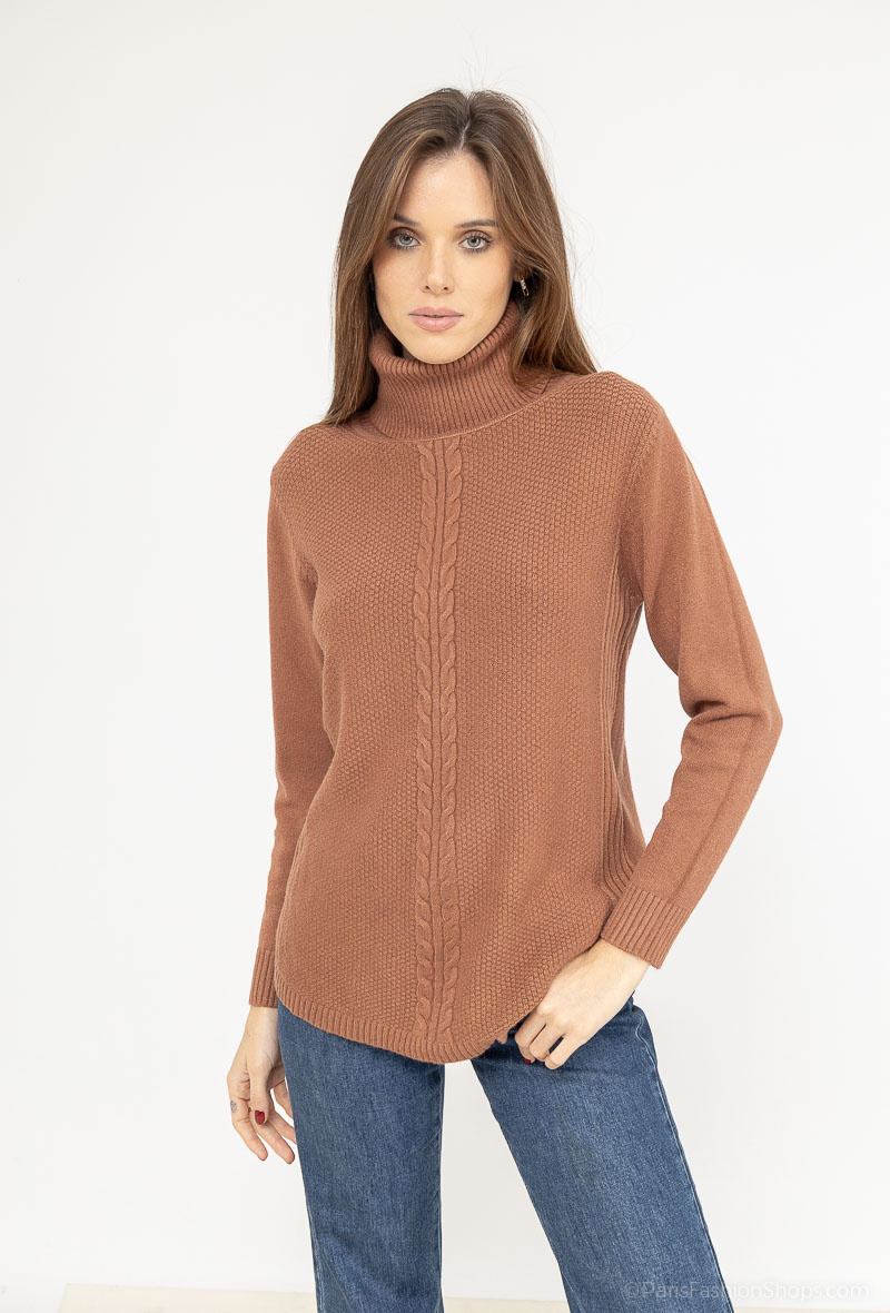 Großhändler Dix-onze - Übergroßer Pullover mit V-Ausschnitt