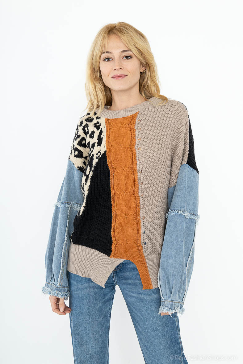 Wholesaler Dix-onze - Oversized v-neck sweater