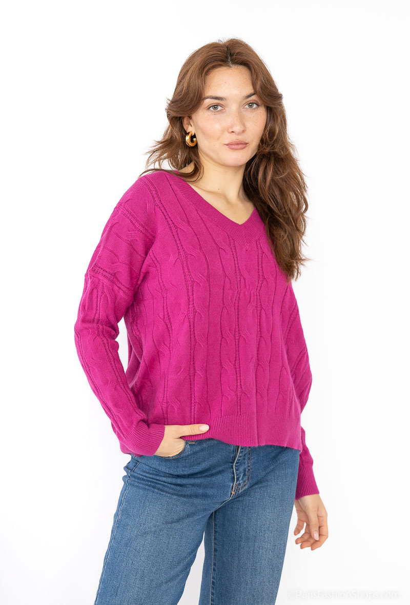 Wholesaler Dix-onze - Oversized v-neck sweater