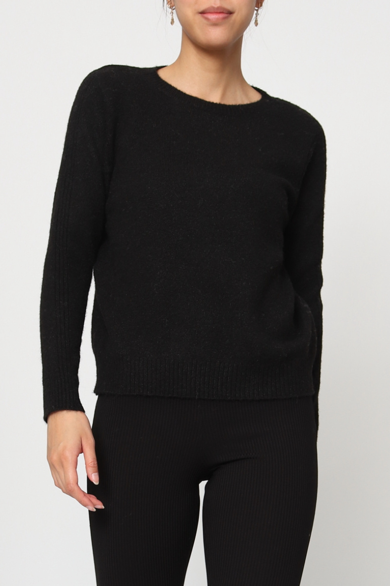 Mayorista Dix-onze - Jersey de lana muy suave con cuello redondo y tacto cashmere