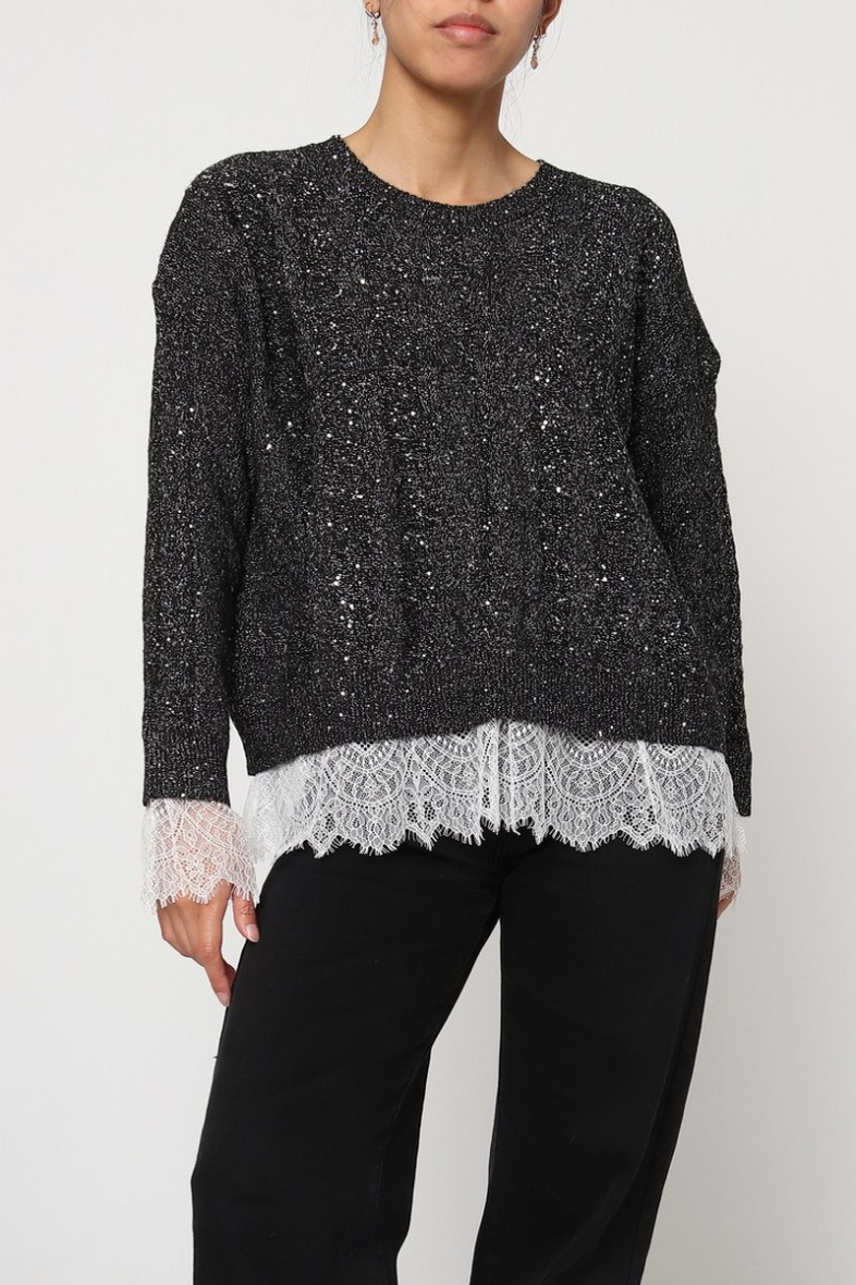 Wholesaler Dix-onze - AMOUR sweater with diamond buttons