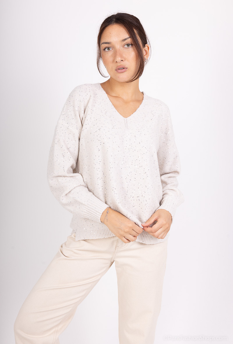 Wholesaler Dix-onze - AMOUR sweater with diamond buttons
