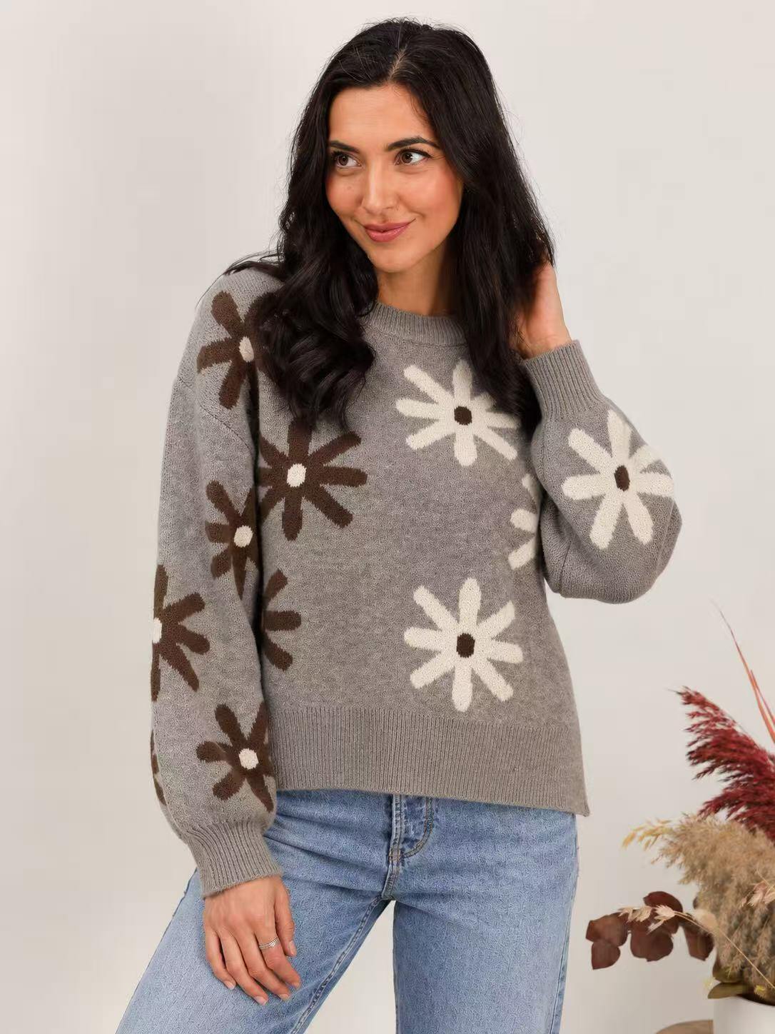 Floral Jacquard Sweater | Paris Fashion Shops
