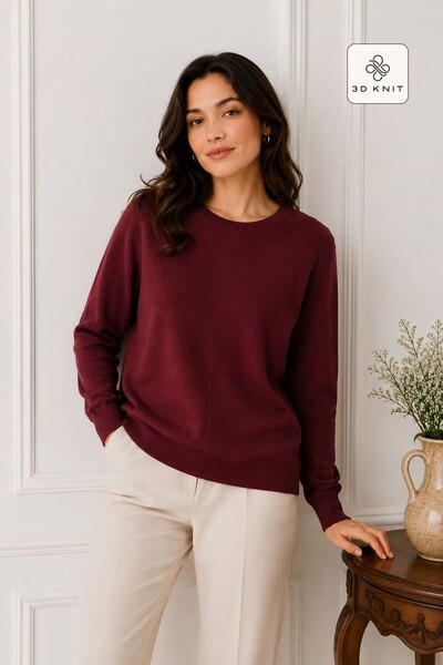Großhändler Dix-onze - 3D-Strickpullover ohne Nähte und Saum, superweiches Strickmaterial mit Rundhalsausschnitt Großhändler Dix-onze - 3D-Strickpullover ohne Nähte und Saum, superweiches Strickmaterial mit Rundhalsausschnitt
