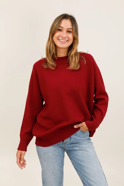 Großhändler Dix-onze - Weiter Oversize-Jacquardpullover Großhändler Dix-onze - Weiter Oversize-Jacquardpullover