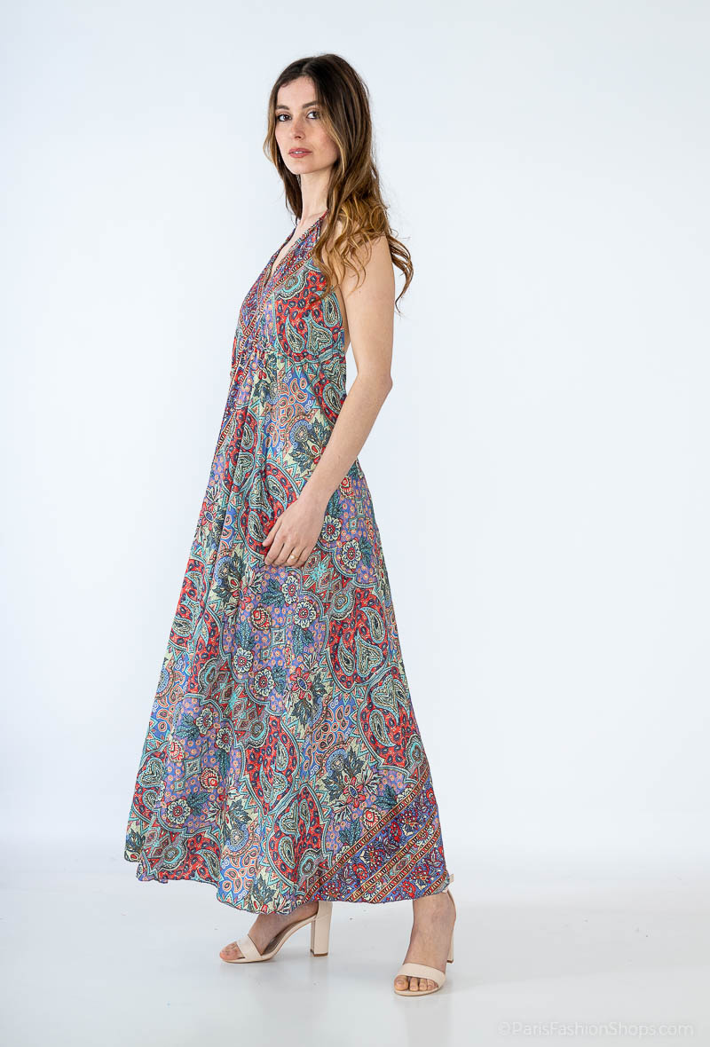 Robe imprimé doré top