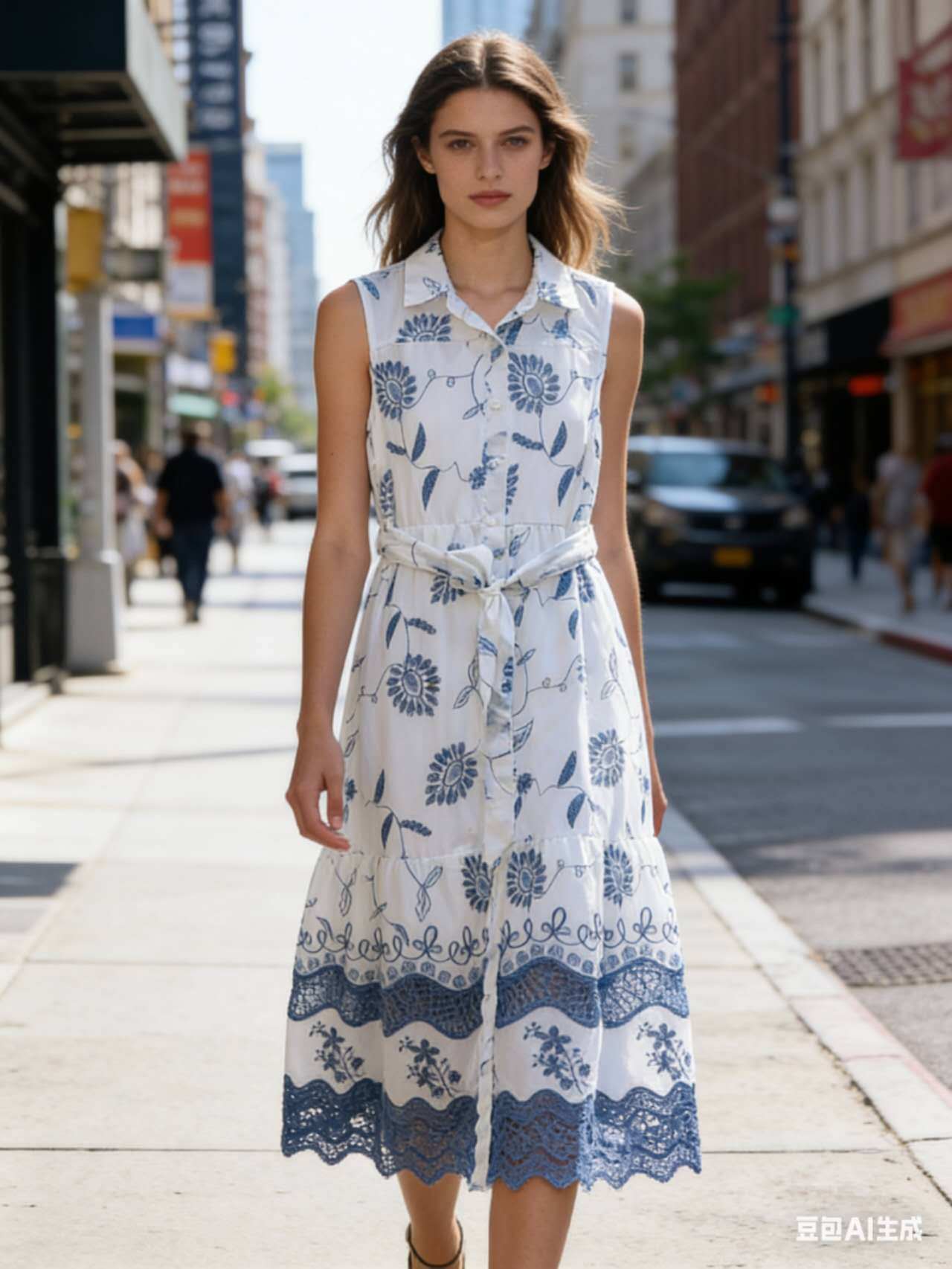Großhändler Dix-onze - Besticktes Kleid