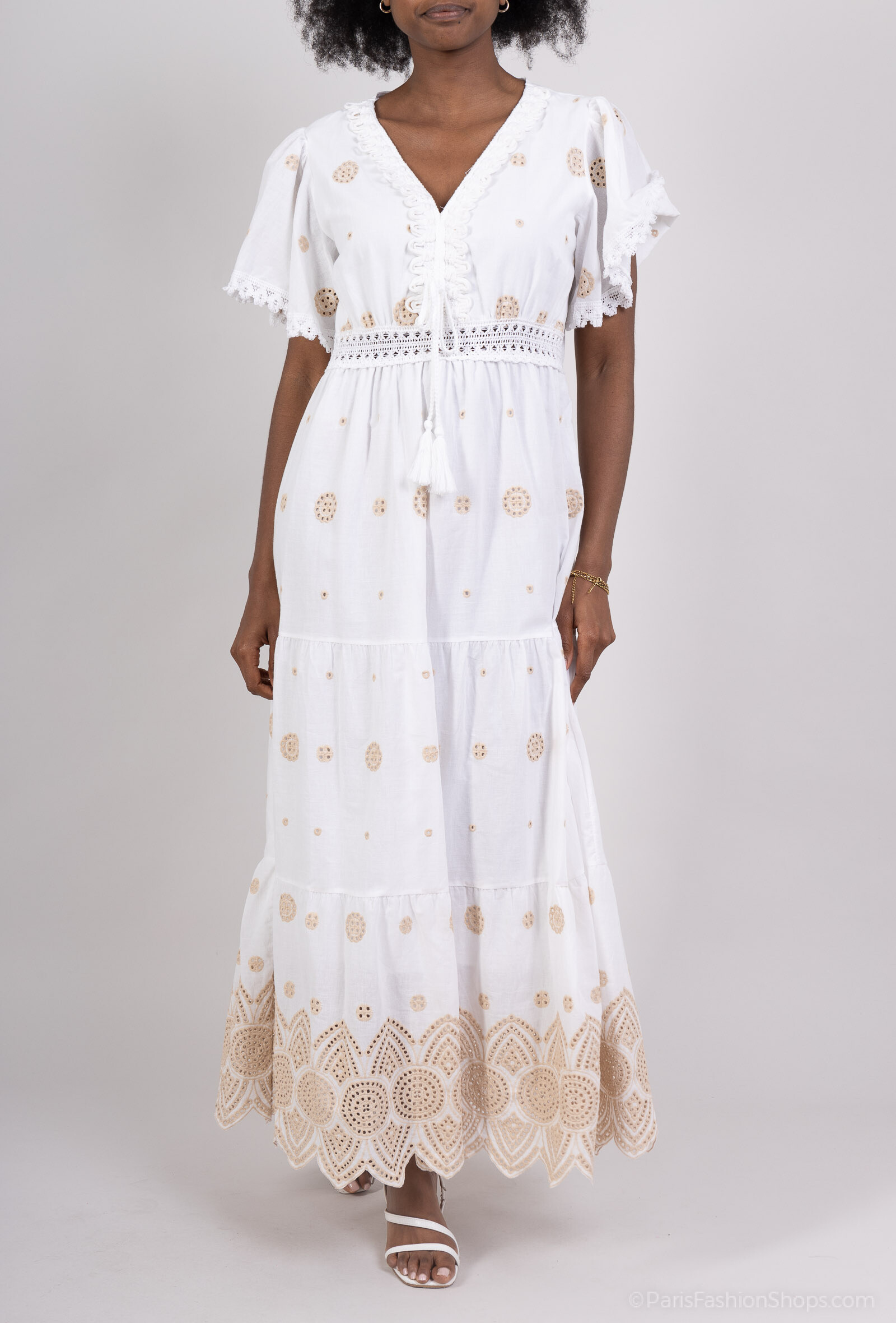 Grossiste Dix-onze - Robe brodé 100% coton
