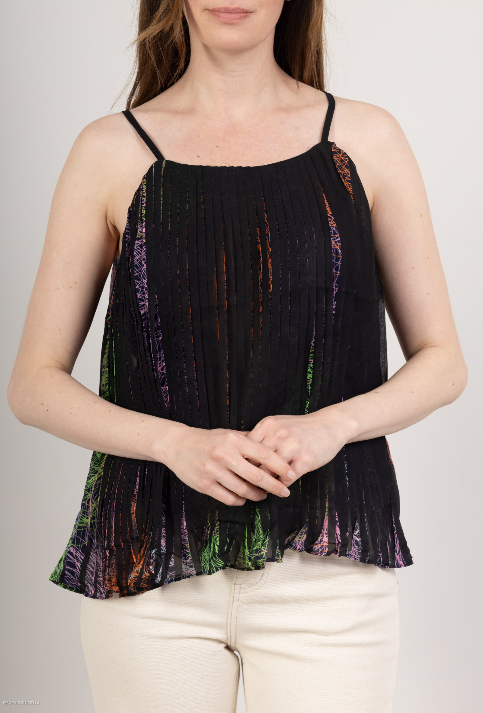 Grossiste Dix-onze - Top plissé multicolore