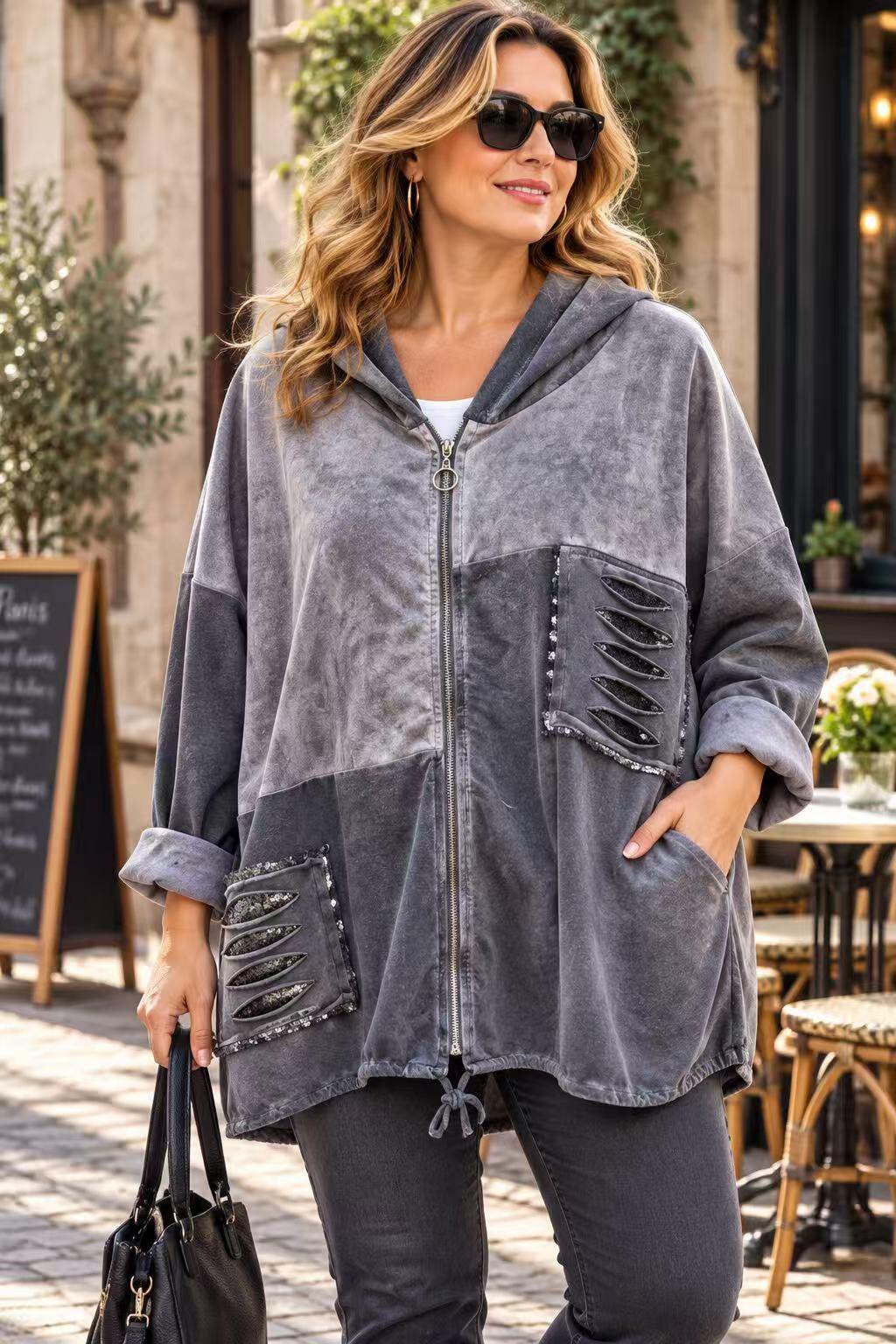 Wholesaler DJ - ASH Sequin Hooded Jacket