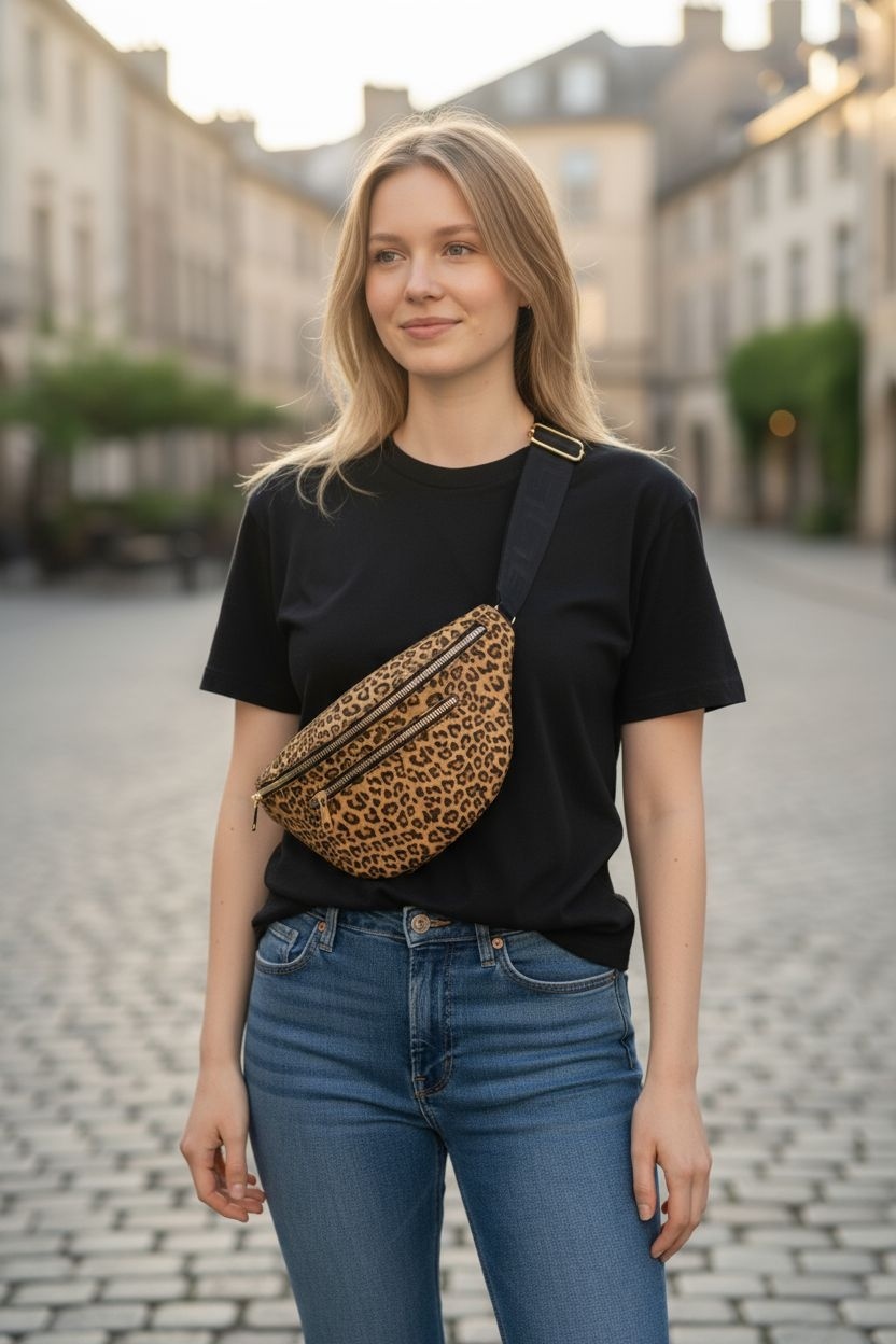 Wholesaler Dollibag - Leopard print fanny pack
