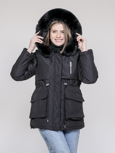 Großhändler Dona Lisa - Parka mit Fleecefutter und Fell Großhändler Dona Lisa - Parka mit Fleecefutter und Fell